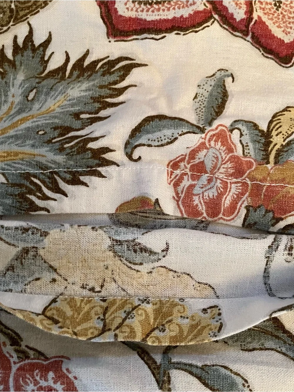 3 Pottery Barn Cynthia Palampore Linen Blend Pillow Shams Euro Floral Set 20x26”